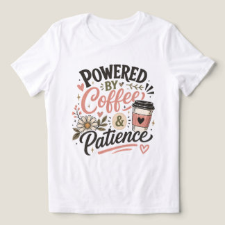 Camiseta Dia das Mães Café Mamãe Energizada pela Paciência 