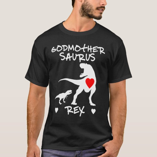 Camiseta Dia das Mães da Madre Saurus Rex Dinossaur (Frente)