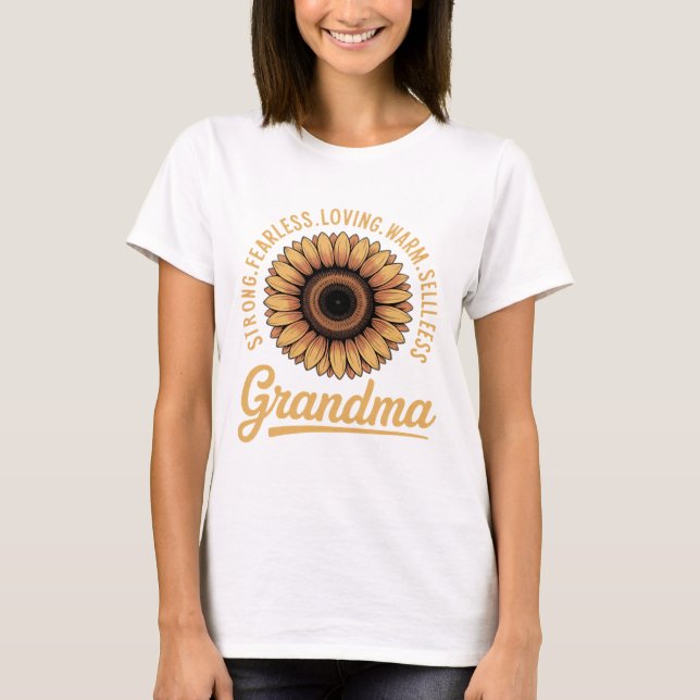 Camiseta Dia das Mães da Vovó Girassol  (Frente)