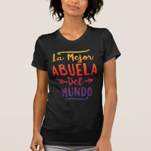 Camiseta Dia das mães de Mejor Abuela Del Mundo Avó do La