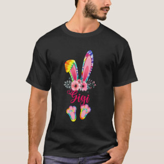 Camiseta Dia das Mães de Páscoa Gigi Tie Dye Bunny Rabbit F