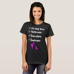 Camiseta Dia das mães empregado educado Tattooed mamã de