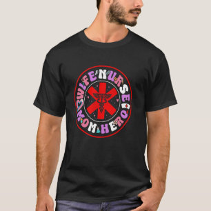 Camiseta Dia das Mães ESPOSA ENFERMEIRA MÃE HEROÍNA Enferme