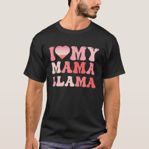 Camiseta Dia das Mães EU AMO MINHA MAMÃE LLAMA Engraçado Ge
