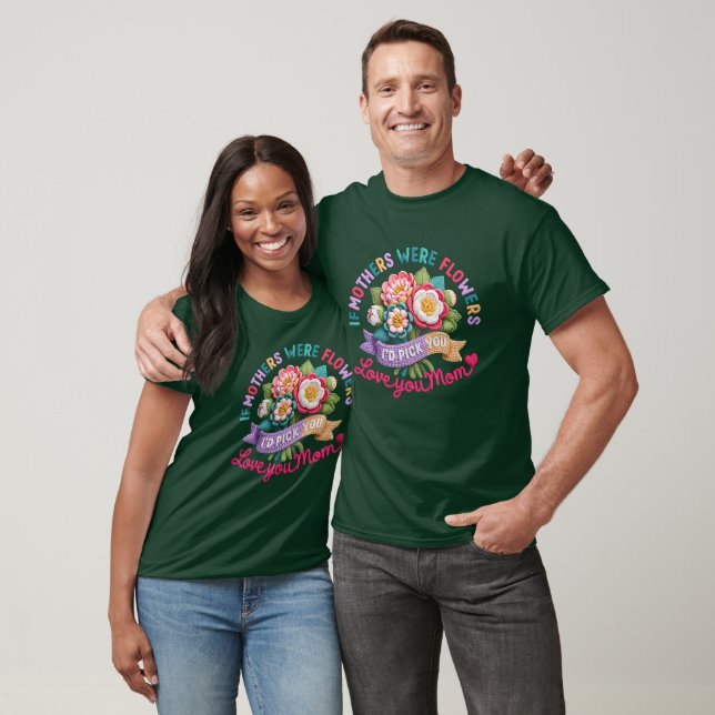 Camiseta Dia das Mães Floral Mamãe Mãe (Unissex)