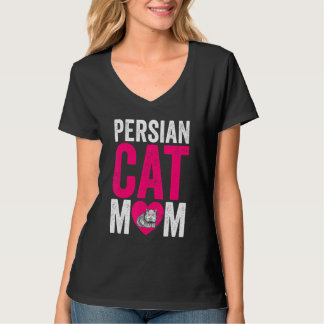 Camiseta Dia das Mães Gata Mamãe Gata Pai Peludo Gato Persa