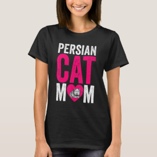 Camiseta Dia das Mães Gata Mamãe Gata Pai Peludo Gato Persa