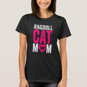 Camiseta Dia das Mães Gata Mamãe Gato Gato Ragdoll Mãe Pre