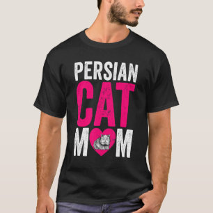 Camiseta Dia das Mães Gata Mamãe Gato Pai Peludo Gato Persa