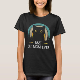 Camiseta Dia das Mães Gata Mamãe Gato Preto, Melhor Mãe de 