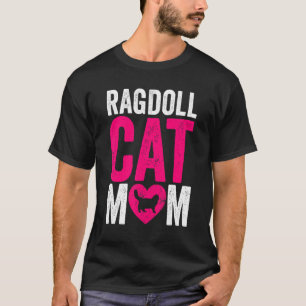 Camiseta Dia das Mães Gata Mamãe Gato Ragdoll Gata Mãe