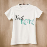 Camiseta Dia das Mães Manuscritas Modernas<br><div class="desc">A melhor mãe a escrever "T-Shirt" da mãe. Uma camiseta moderna e simples com um roteiro da Melhor Mãe - mude o texto se quiser. Excelente de presente para sua mãe,  especialmente para o Dia das Mães.</div>