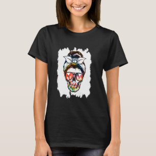 Camiseta Dia das Mães Sangrou a vida da mãe Caveira Mensage