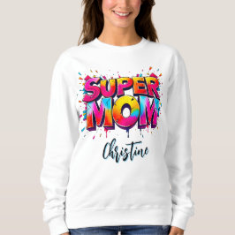 Camiseta Dia das Mães Super Mãe Tipografia Grafite
