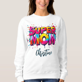 Camiseta Dia das Mães Super Mãe Tipografia Grafite