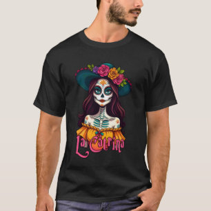 Camiseta Dia das Mariposas - Calavera La Catrina Retrato 1