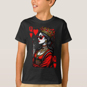 Camiseta Dia das Mulheres Carta Rainha de Copas Dia dos Nam