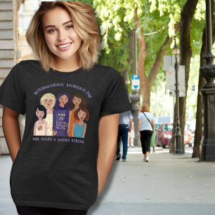 Camiseta Dia das Mulheres   Retratos de Mulheres Escuros
