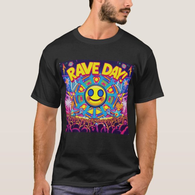 Camiseta Dia das Raves! - Sacudir doce (Frente)