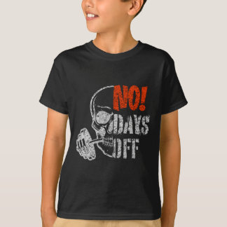 Camiseta Dia de Academia Crânio Levantamento de Peso Motiva