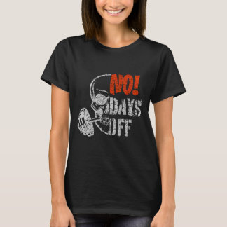 Camiseta Dia de Academia Crânio Levantamento de Peso Motiva