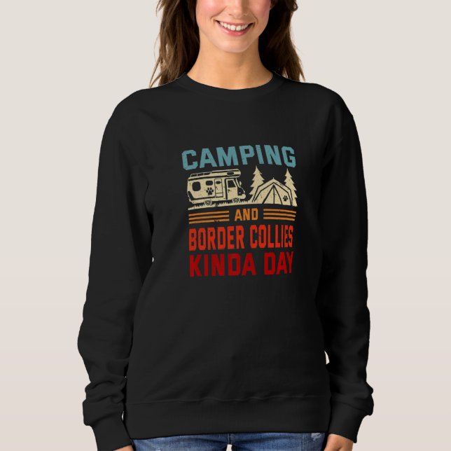 Camiseta Dia de Acampamento e Border Collies Sheepdog Camp (Frente)