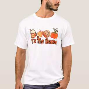 Camiseta Dia De Ação De Graças A Pumpkin De Basquete Lat