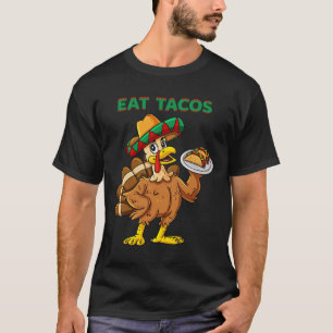 Camiseta Dia de Ação de Graças A Turquia Comeu Tacos Mexica