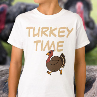 Camiseta Dia de Ação de Graças à Turquia Hora Personalizada
