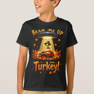 Camiseta Dia de Ação de Graças Alien Ufo Uap Engraçado Me L