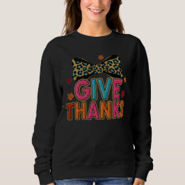 Camiseta Dia de Ação de Graças com Brilho e Glitter