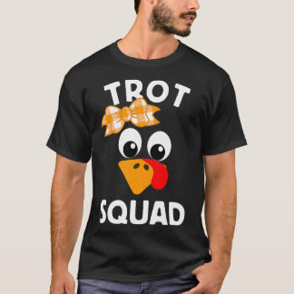 Camiseta Dia de Ação de Graças Correndo Trot Squad na Turqu