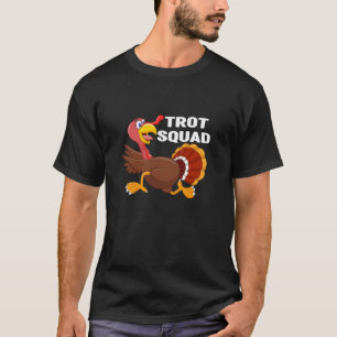 Camiseta Dia de Ação de Graças Correndo Trot Squad na Turqu