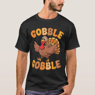 Camiseta Dia de Ação de Graças da Turquia Dia de Gobble Fam