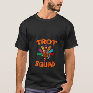Camiseta Dia de Ação de Graças das Mulheres Correndo na Tro