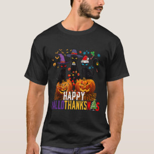 Camiseta Dia de Ação de Graças de Dia de Dia das Bruxas Neg