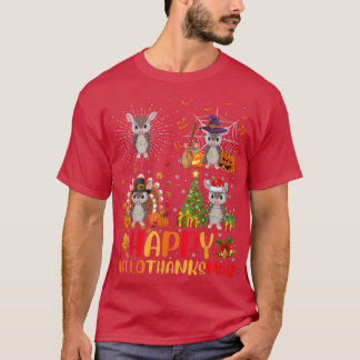 Camiseta Dia de Ação de Graças de Halloween Armadillo Hallo
