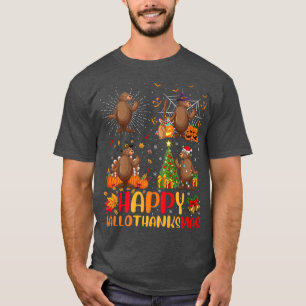 Camiseta Dia de Ação de Graças de Halloween Leão Hallotha