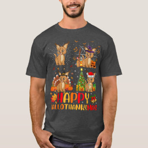 Camiseta Dia de Ação de Graças de Halloween Lyn Hallothanks