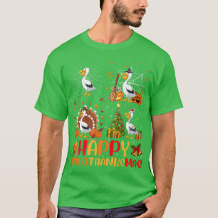 Camiseta Dia de Ação de Graças de Halloween O Pássaro Hall
