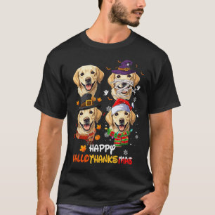 Camiseta Dia de Ação de Graças de Labrador Dog Hallothanksm