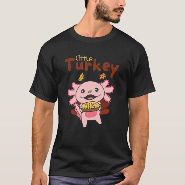 Camiseta Dia de Ação de Graças Desencadeia Pequena Aplicaçã (Frente)