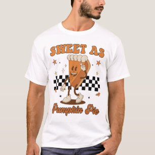 Camiseta Dia de Ação de Graças Doce Como Torta de Abóbora F