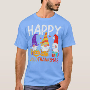Camiseta Dia de Ação de Graças dos Gnomos Happy Hallothanks