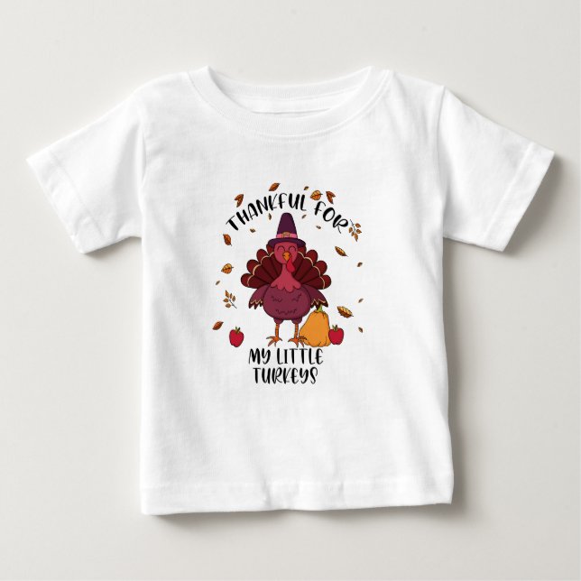 Camiseta Dia de Ação de Graças dos Professores Agradecidos  (Frente)
