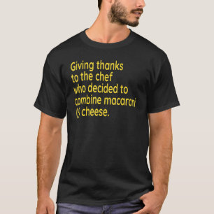Camiseta Dia de Ação de Graças Estou Agradecido por Macaron