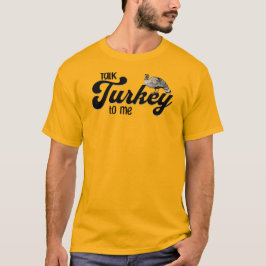 Camiseta Dia de Ação de Graças Fale de Peru comigo
