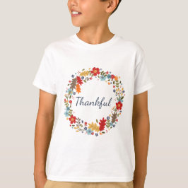 Camiseta Dia de Ação de Graças Festa de Fall Wreath Kids