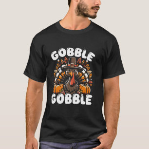 Camiseta Dia de Ação de Graças Gobble Gobble Turquia Trot B