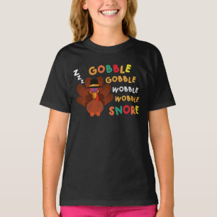 Camiseta Dia de Ação de Graças Gobble Wobble Ronco